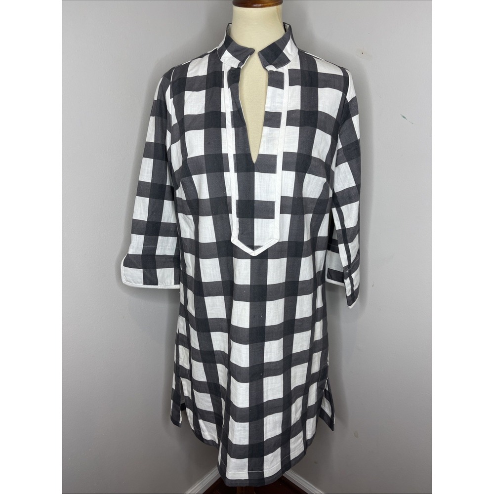 Brooke Wright Designs Talley Shift Dress in Black Check Medium M